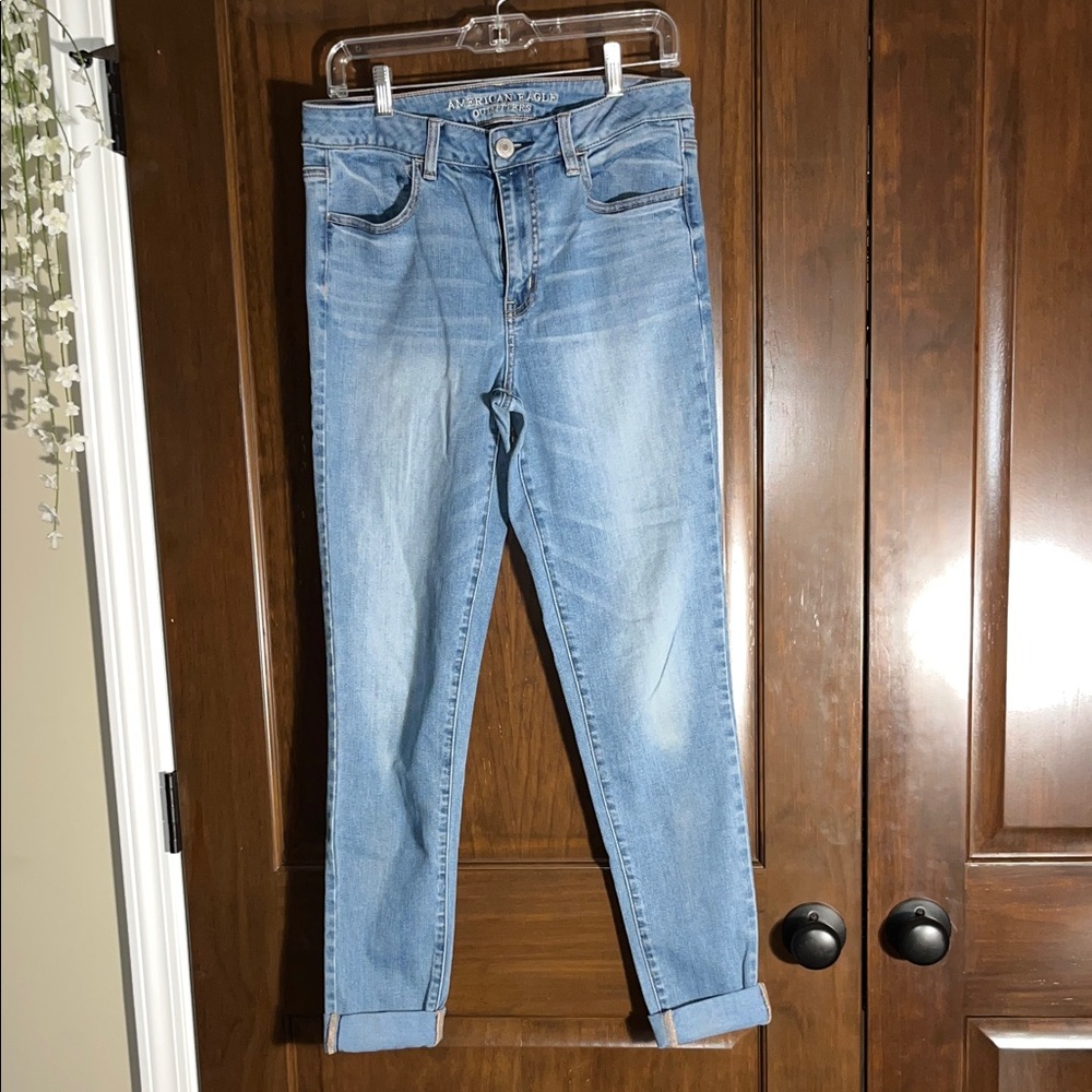 American Eagle Outfitters Women's Light Blue Size 10 XL Jeggings Jeans